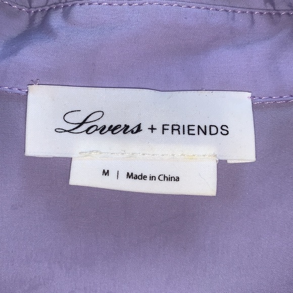 Lovers & Friends Lavender Crop zip-up Retro Windbreaker lightweight crop jacket - Picture 16 of 17